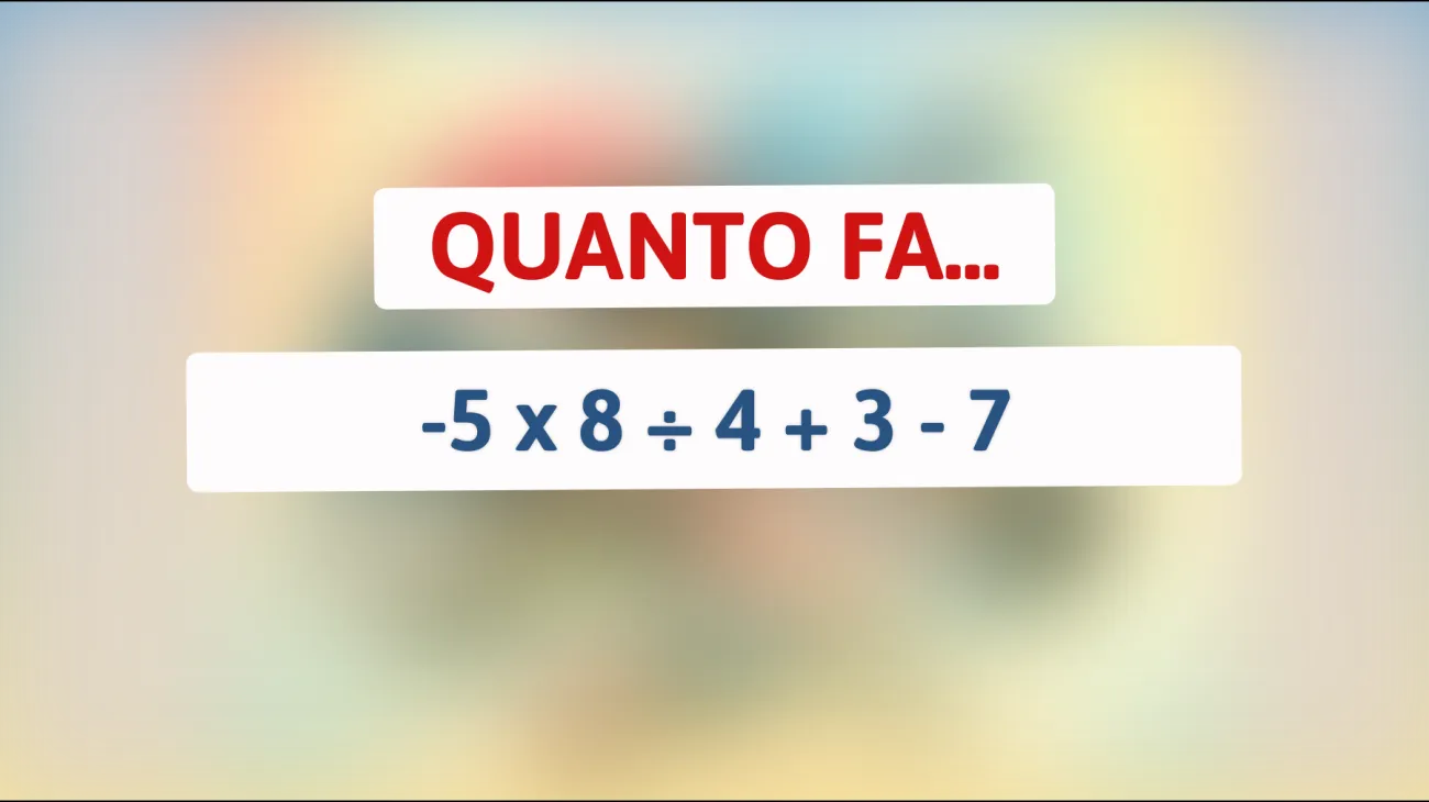 Risolvi \"l'equazione impossibile\" che solo il 2% delle persone riesce a decifrare! Sei tra loro?"