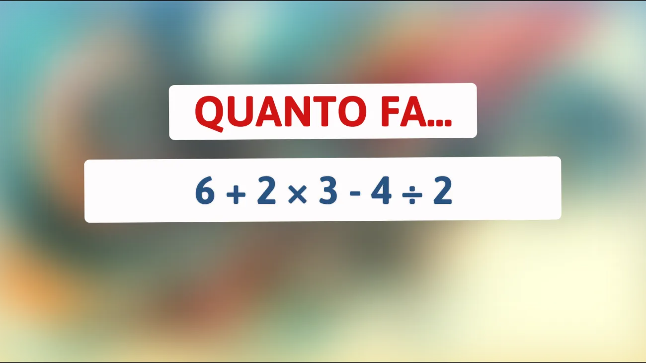 Sfida le tue capacità matematiche: Riesci a risolvere questo indovinello che solo le menti più brillanti riescono a decifrare? Scopri se sei un vero genio!"